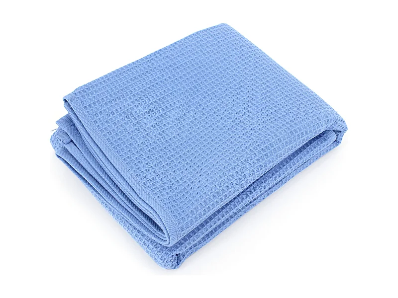 Drap de douche 70x140 cm nid d'abeille PURE WAFFLE 300 g/m² bleu mer