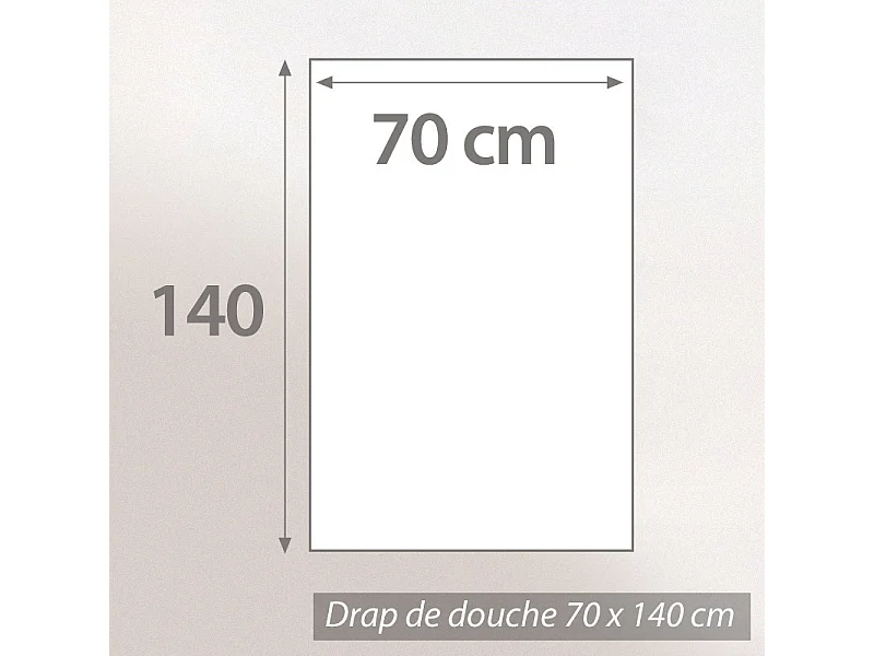 Drap de douche 70x140 cm nid d'abeille PURE WAFFLE 300 g/m² marron
