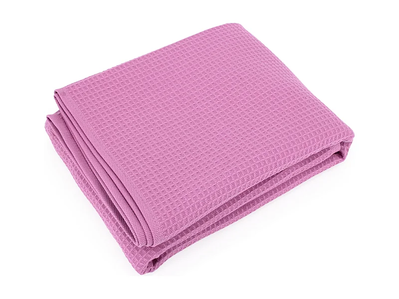 Drap de douche 70x140 cm nid d'abeille PURE WAFFLE 300 g/m² rose lavande