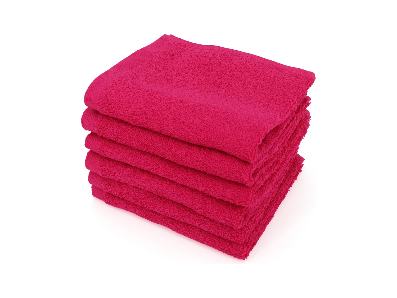 Lot de 6 serviettes invité 30x50 cm ALPHA rose Fuschia