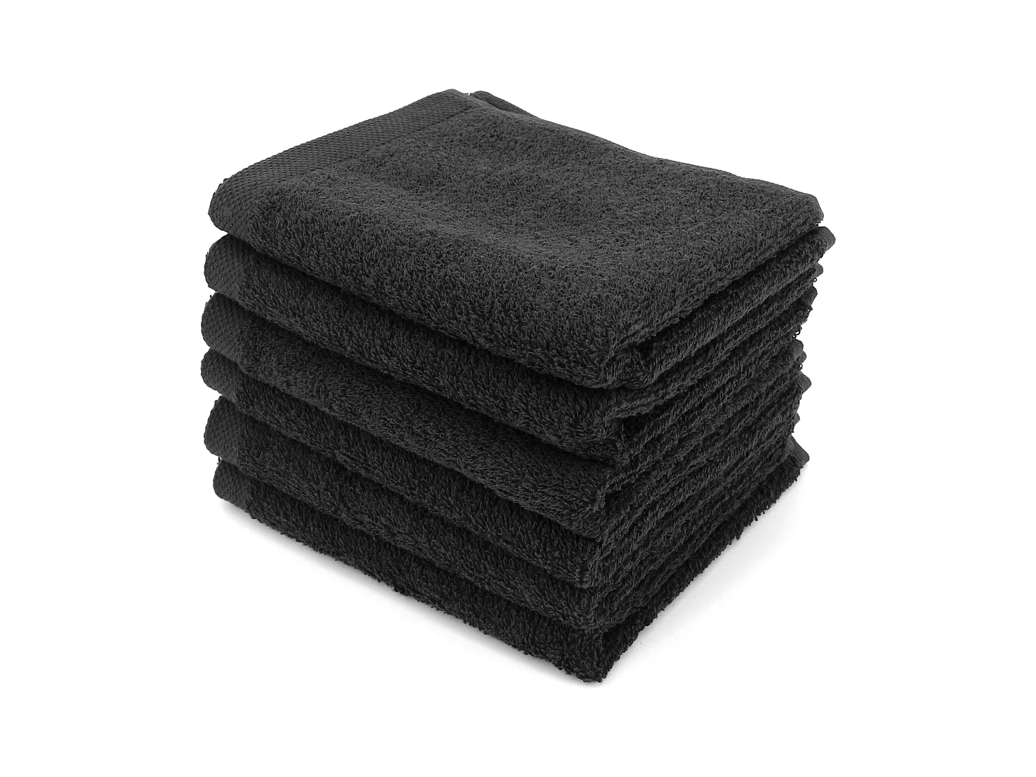 Lot de 6 serviettes invité 30x50 cm ALPHA noir