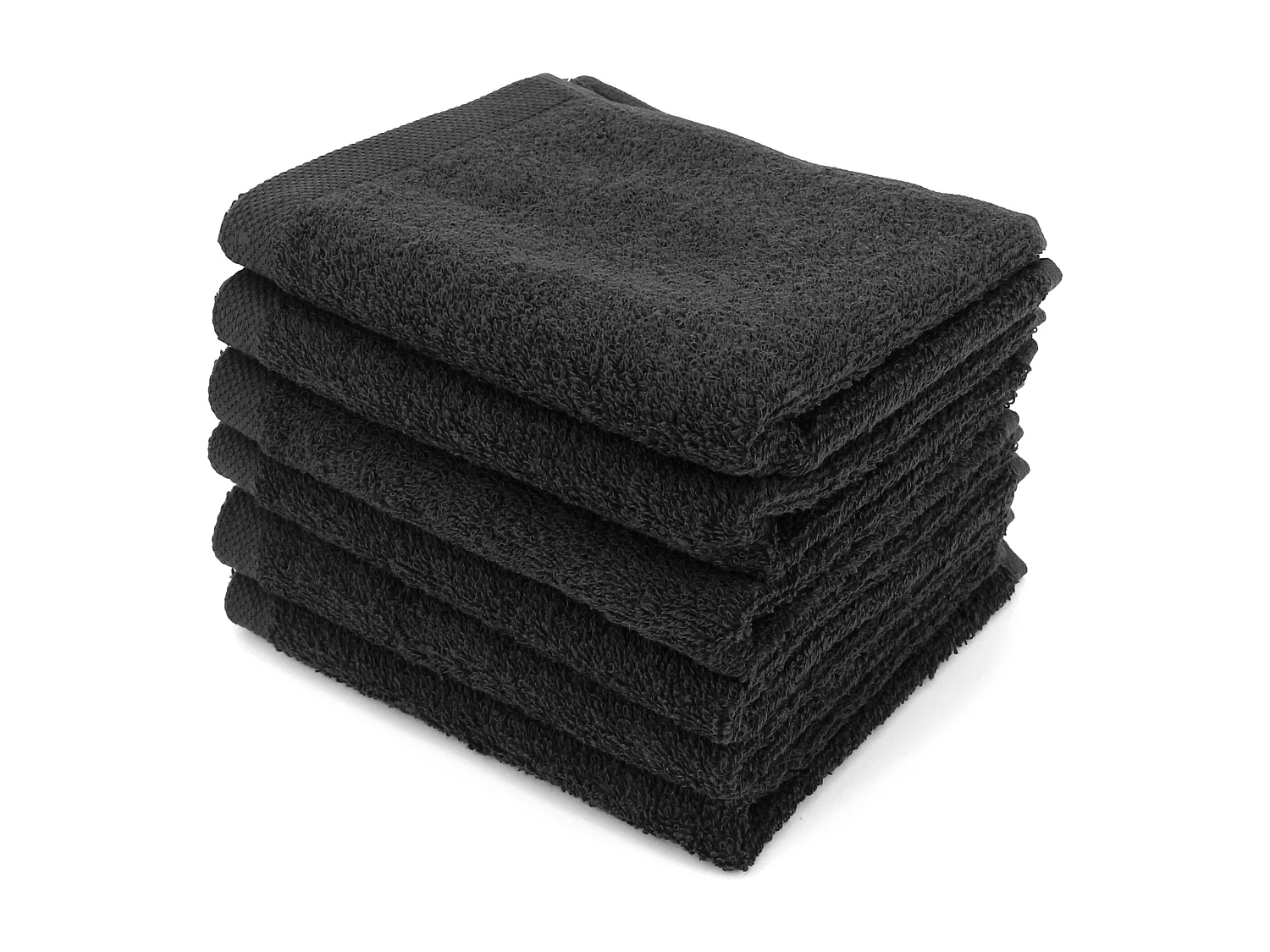 Lot de 6 serviettes invité 30x50 cm ALPHA noir