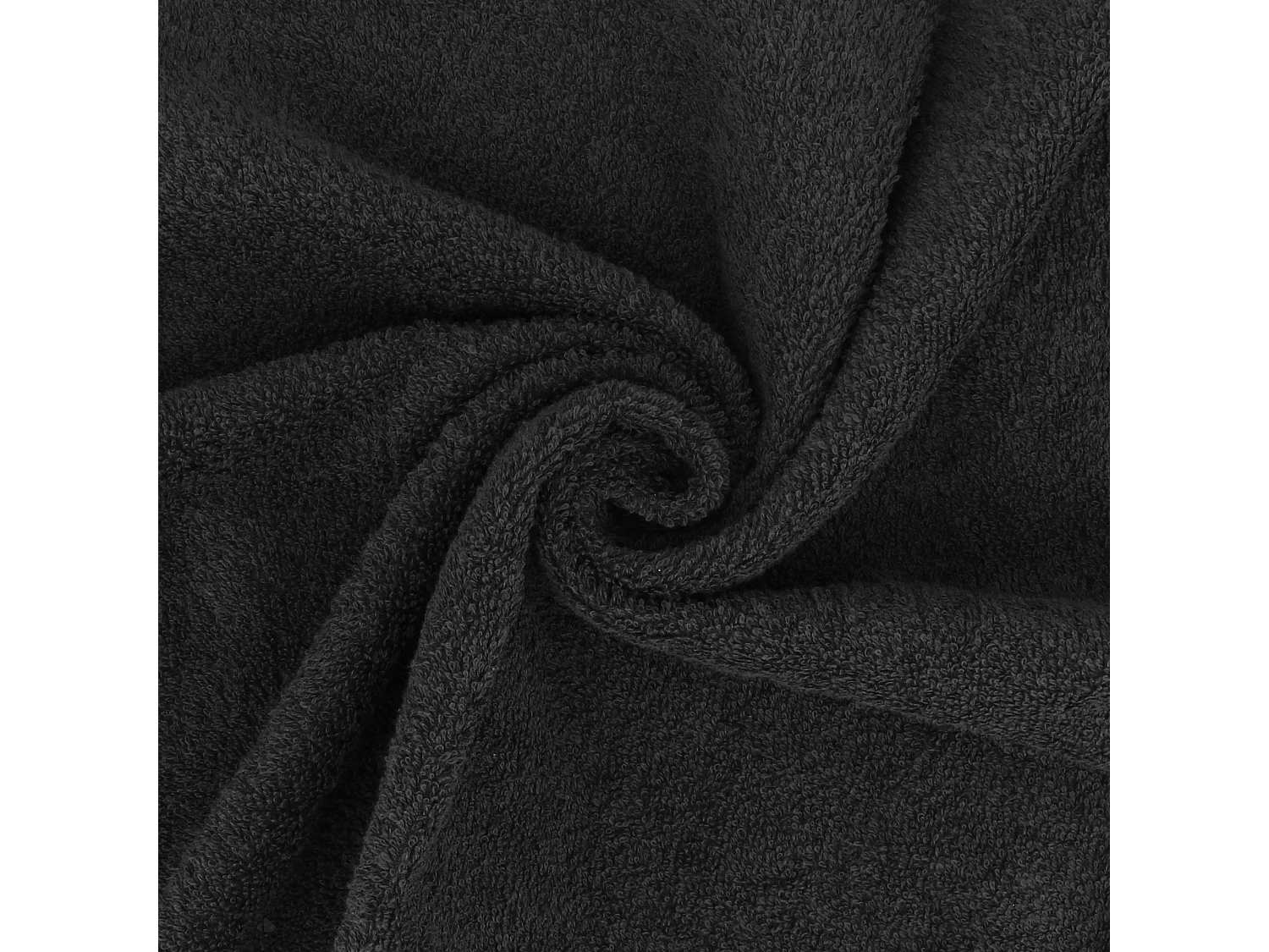 Lot de 6 serviettes invité 30x50 cm ALPHA noir