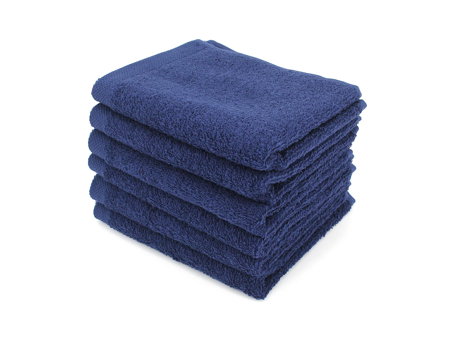 Lot de 6 serviettes invité 30x50 cm ALPHA bleu Marine