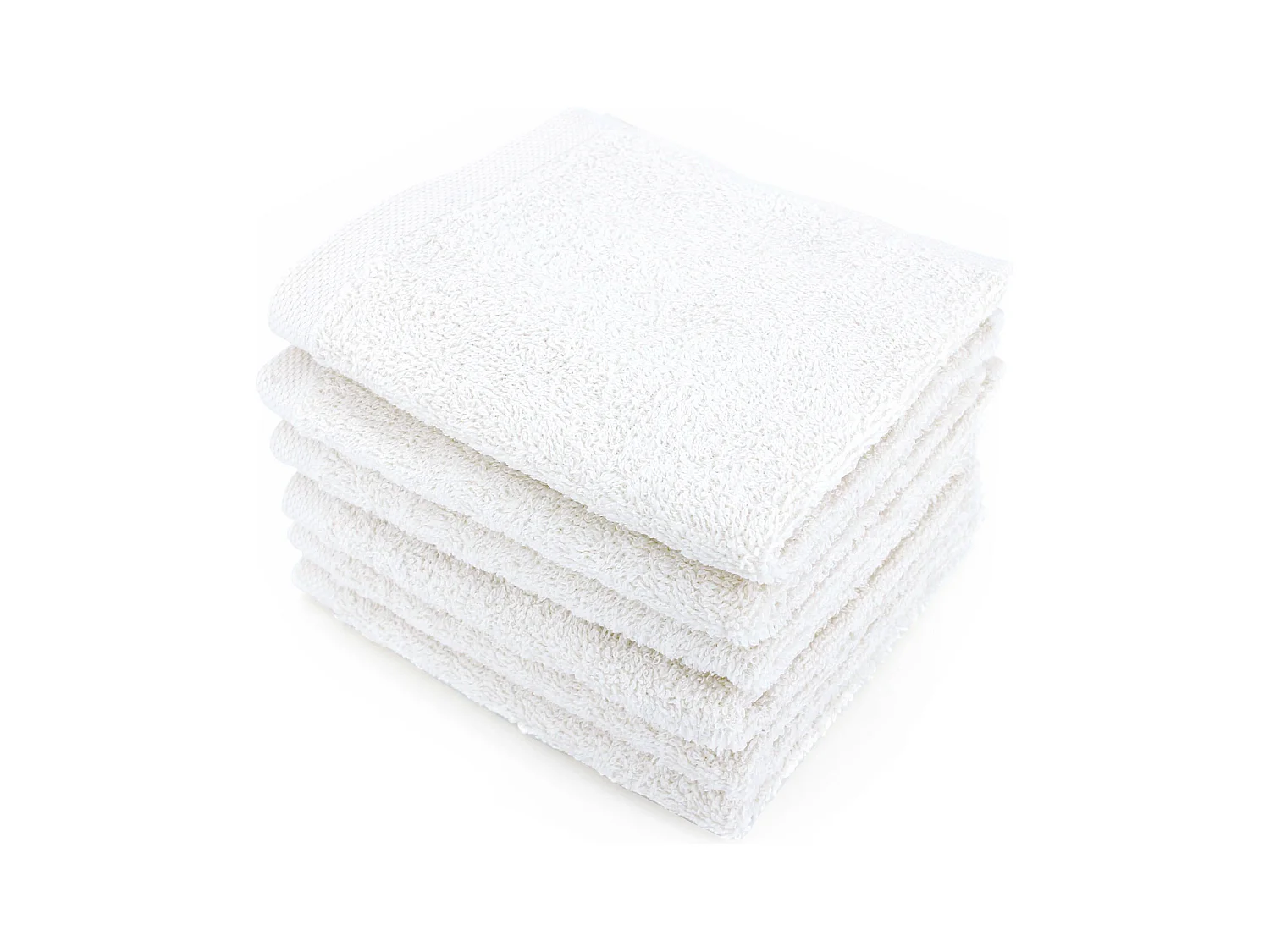 Lot de 6 serviettes invité 30x50 cm ALPHA blanc