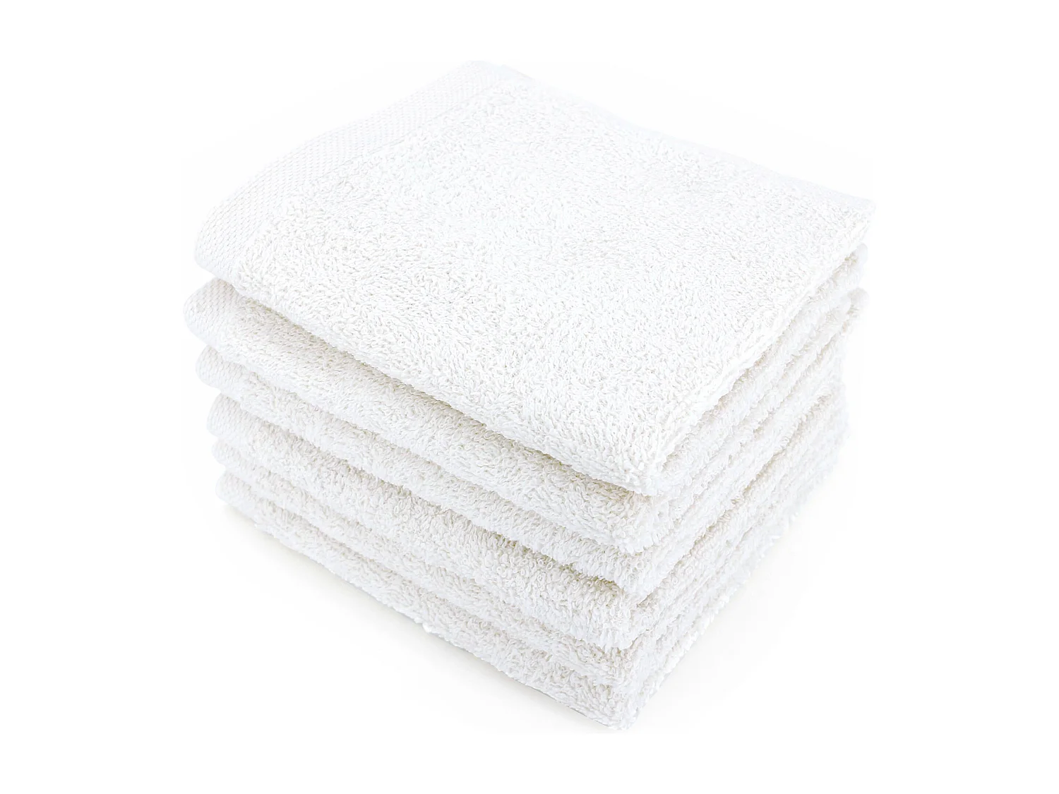 Lot de 6 serviettes invité 30x50 cm ALPHA blanc