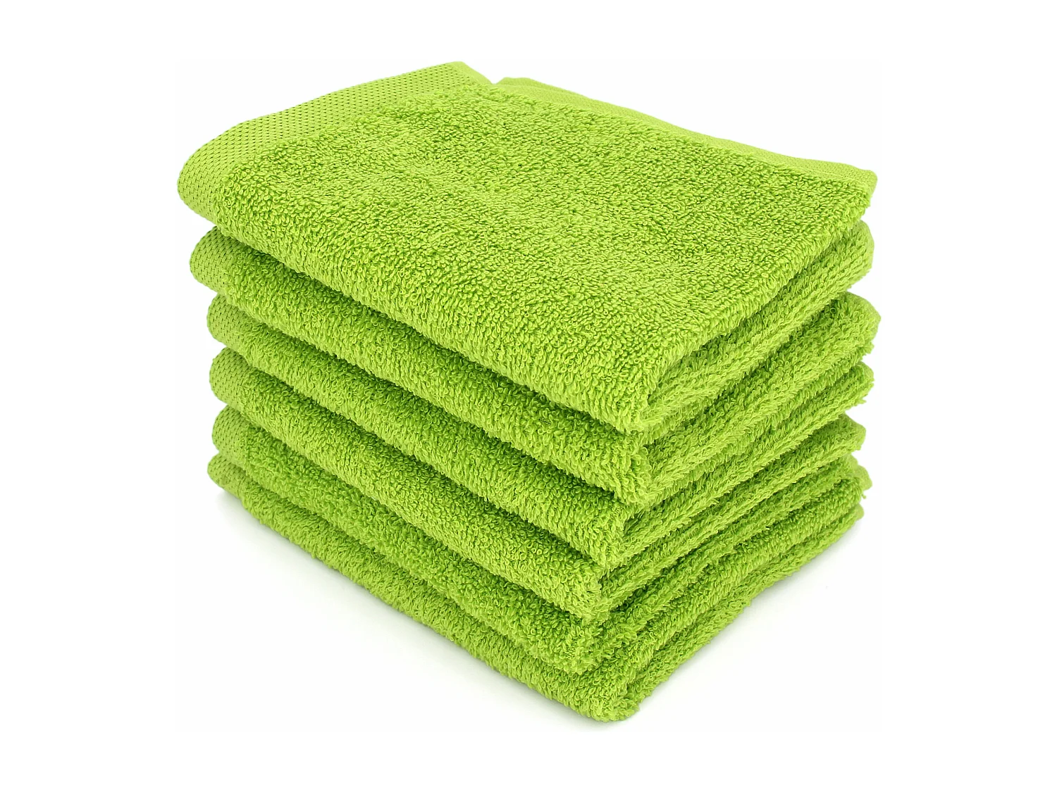 Lot de 6 serviettes invité 30x50 cm ALPHA vert Pistache