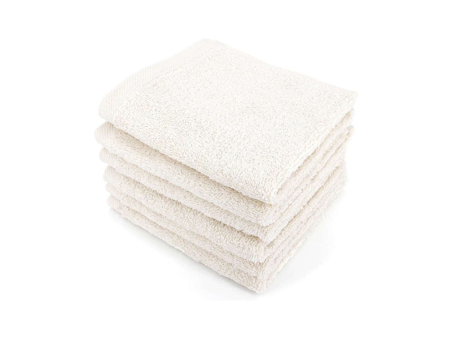 Lot de 6 serviettes invité 30x50 cm ALPHA ivoire