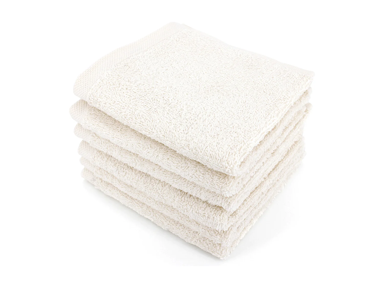 Lot de 6 serviettes invité 30x50 cm ALPHA ivoire