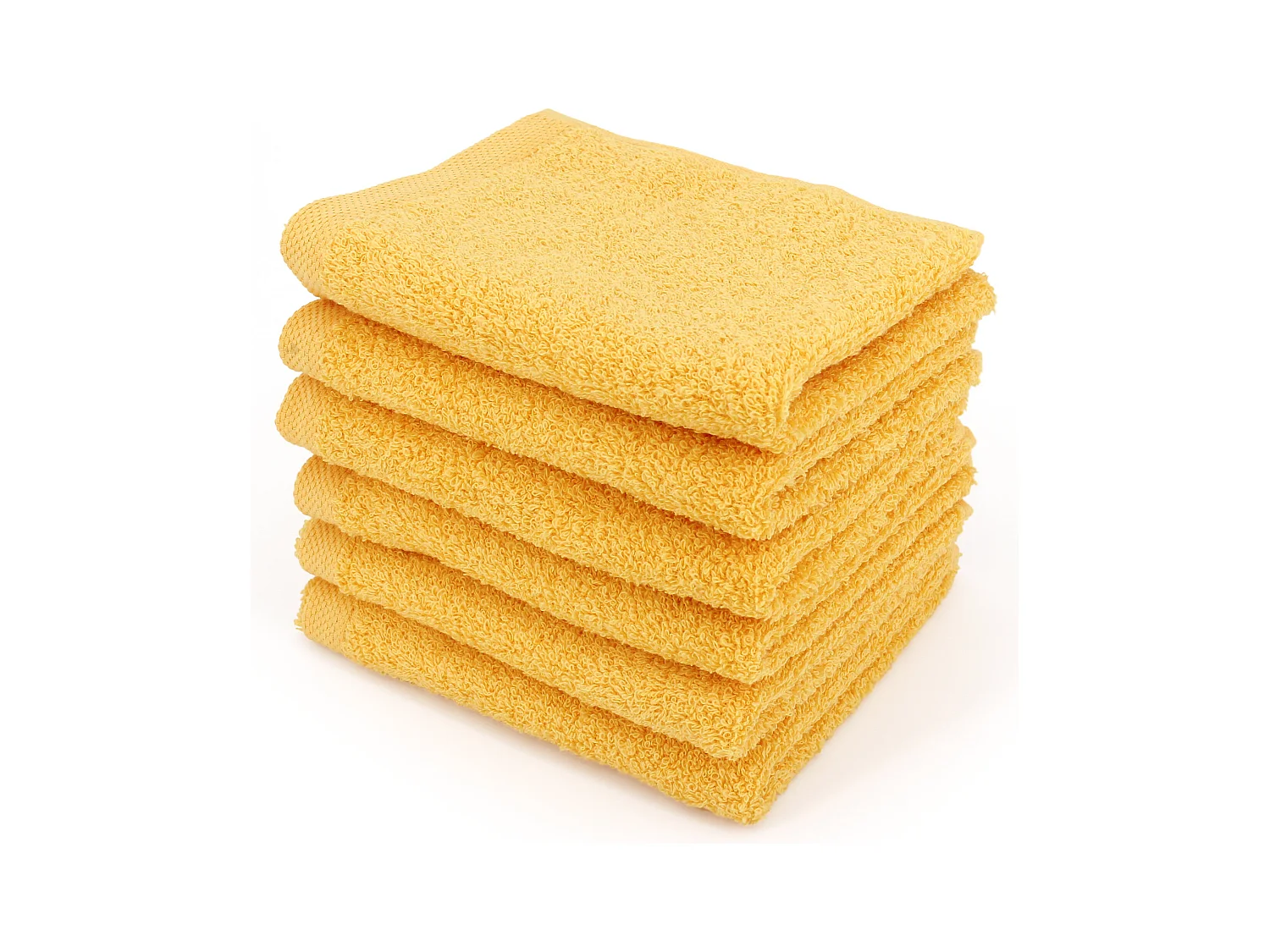 Lot de 6 serviettes invité 30x50 cm ALPHA jaune Or