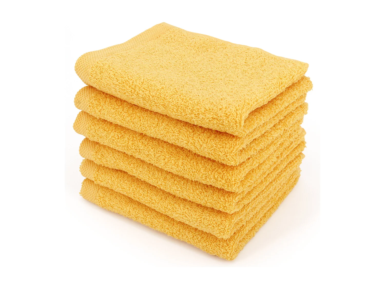 Lot de 6 serviettes invité 30x50 cm ALPHA jaune Or