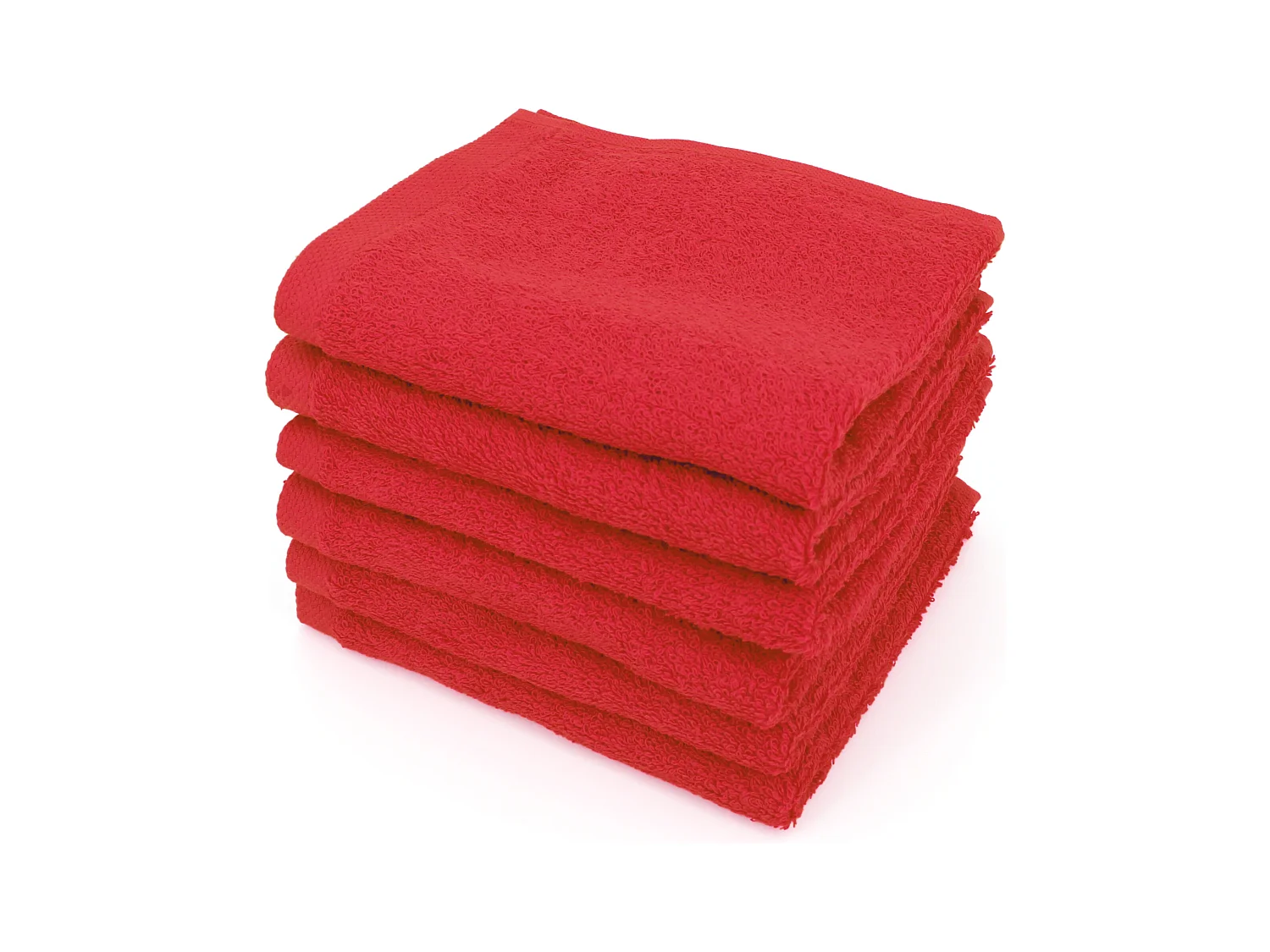 Lot de 6 serviettes invité 30x50 cm ALPHA rouge