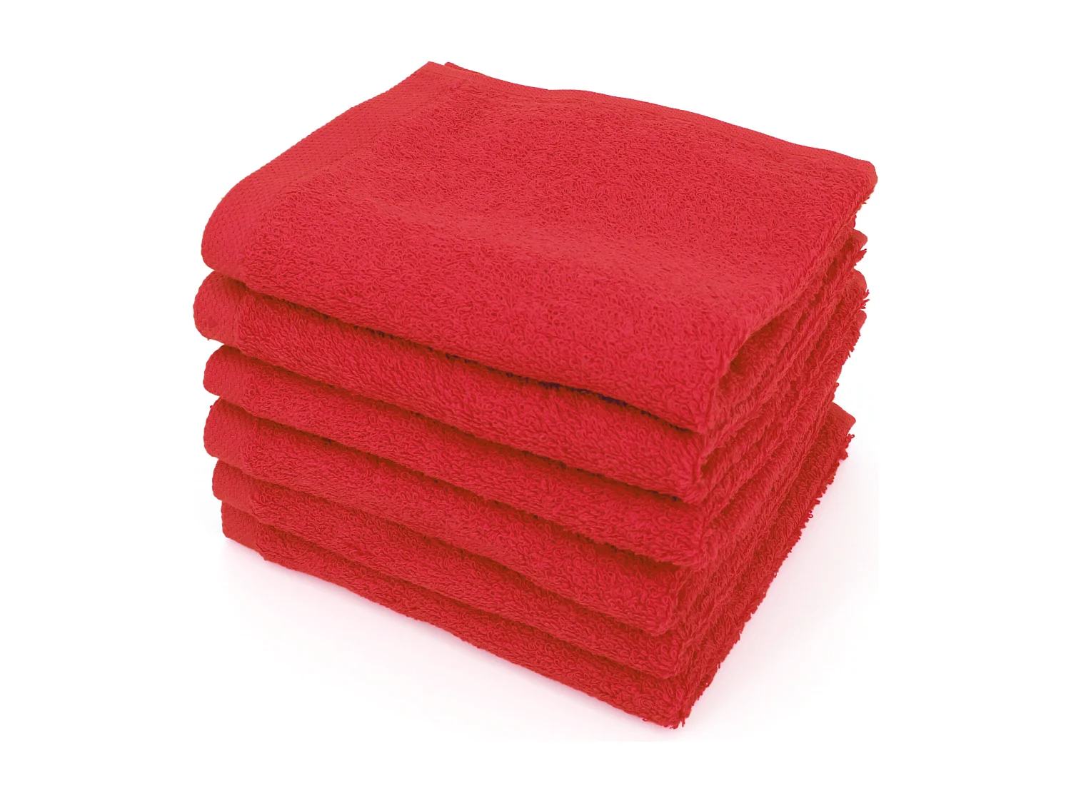 Lot de 6 serviettes invité 30x50 cm ALPHA rouge