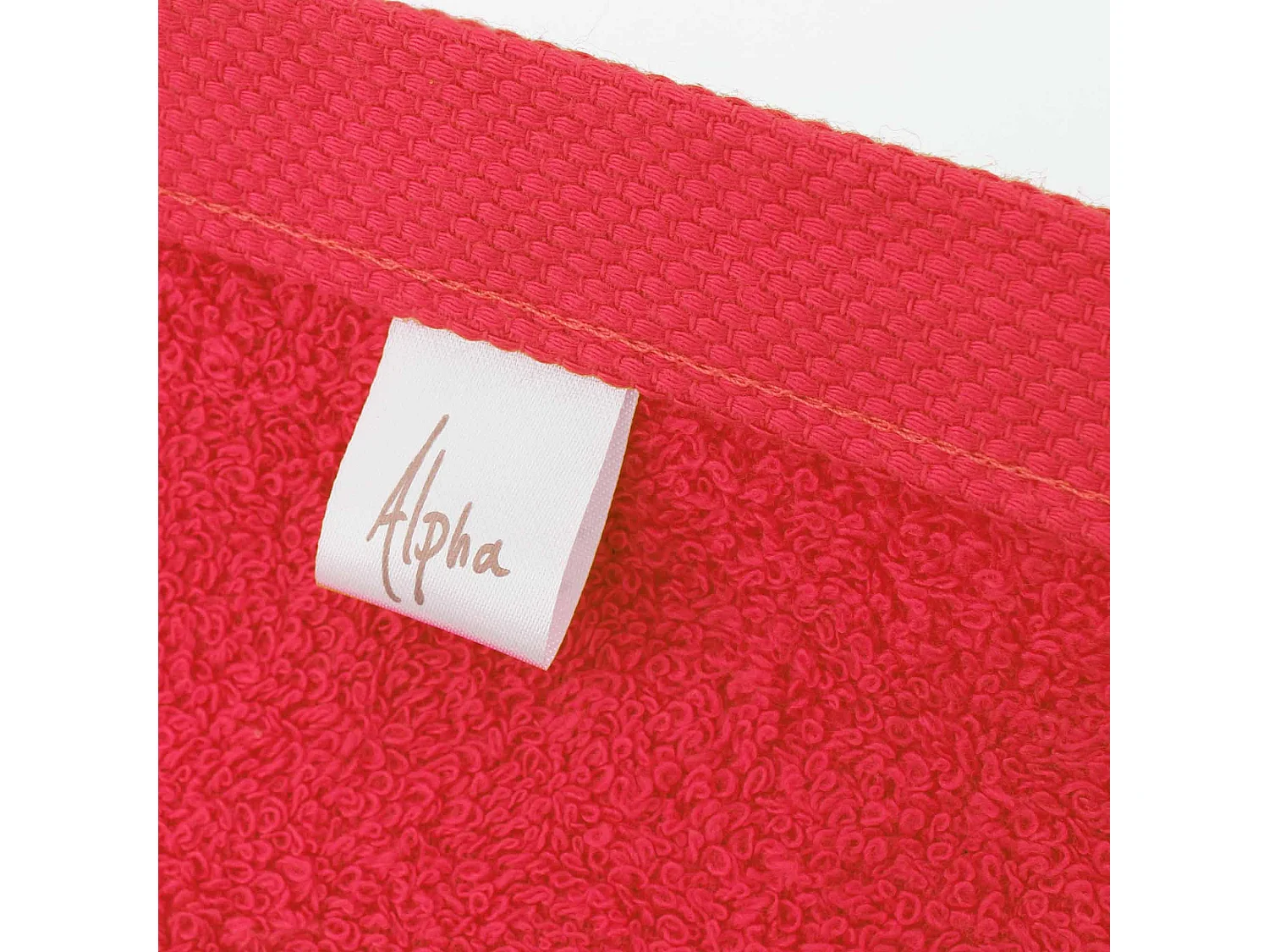 Lot de 6 serviettes invité 30x50 cm ALPHA rouge