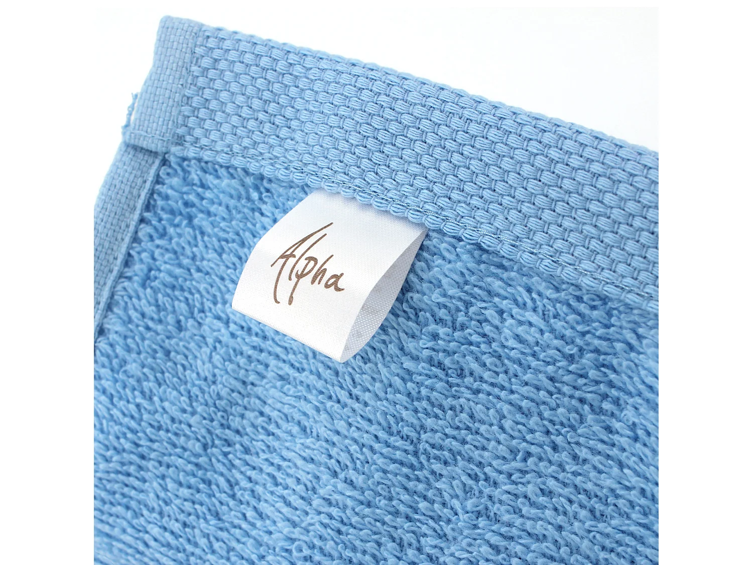 Lot de 6 serviettes invité 30x50 cm ALPHA bleu Ciel