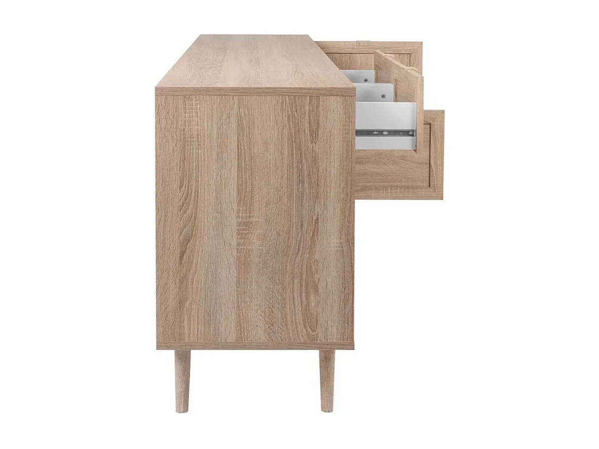 Buffet 4 portes 2 tiroirs L180 cm - Impression Rotin - Bali