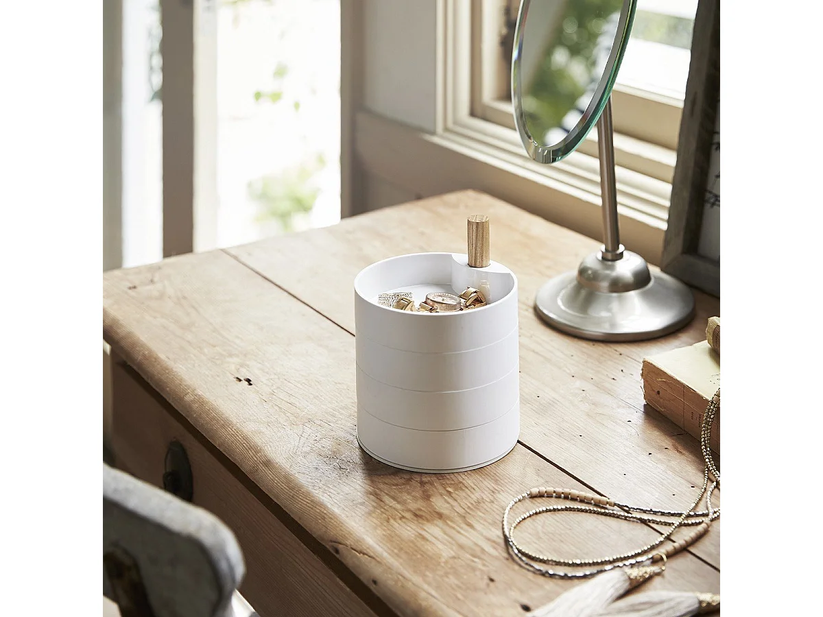 Boîte à bijoux avec 4 niveaux tournants - L10 cm