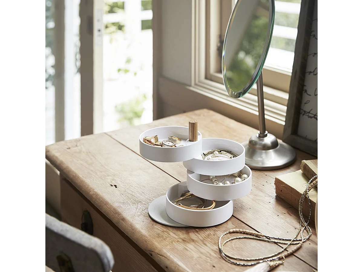 Boîte à bijoux avec 4 niveaux tournants - L10 cm