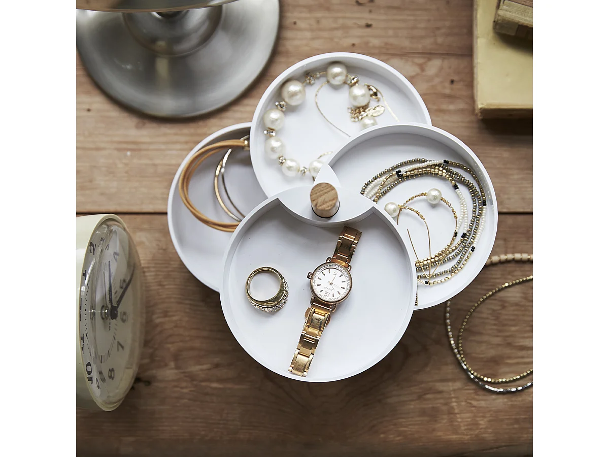 Boîte à bijoux avec 4 niveaux tournants - L10 cm
