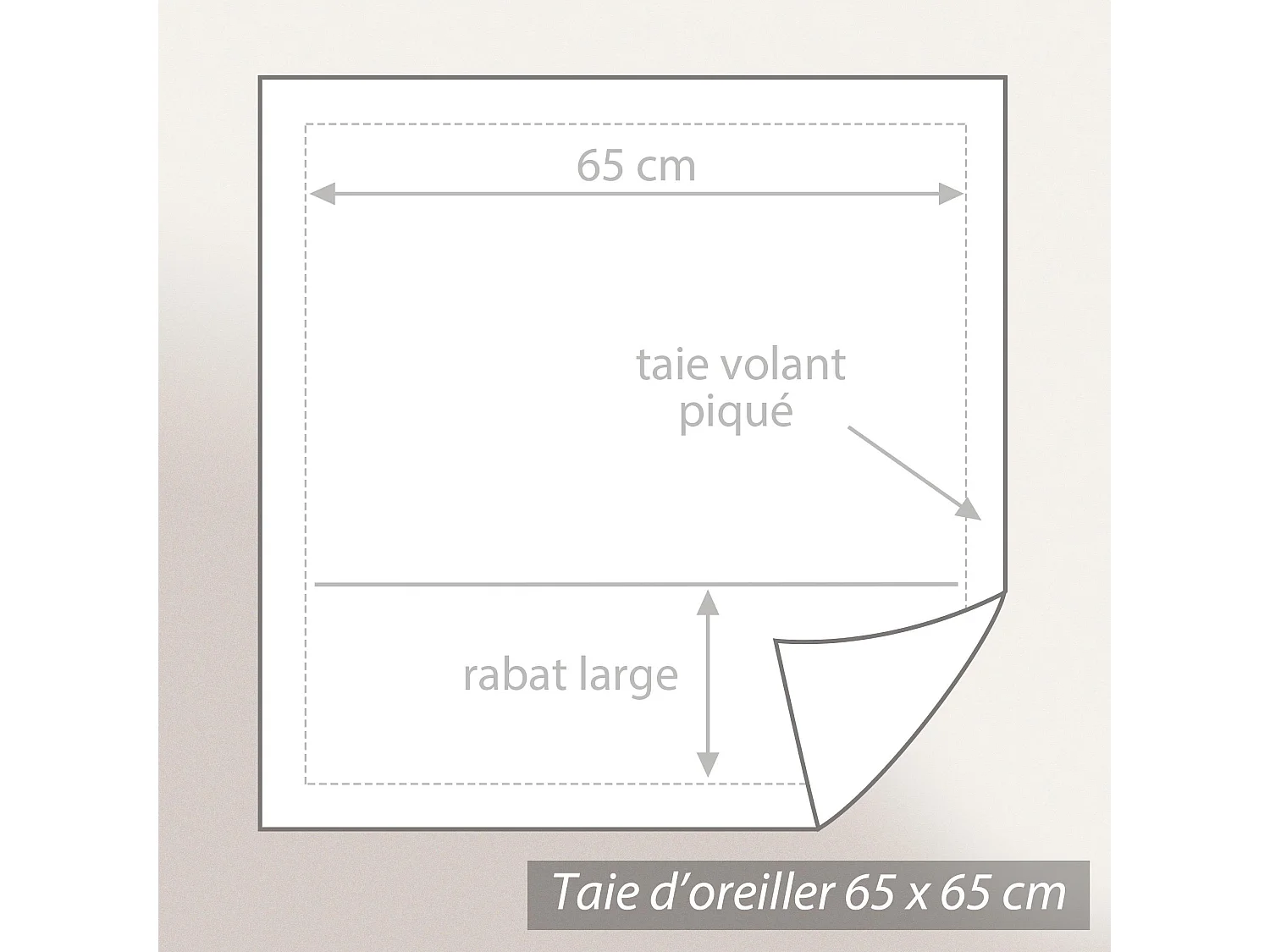 Parure de lit 140x200 cm coton FOREVER GRIS gris foncé