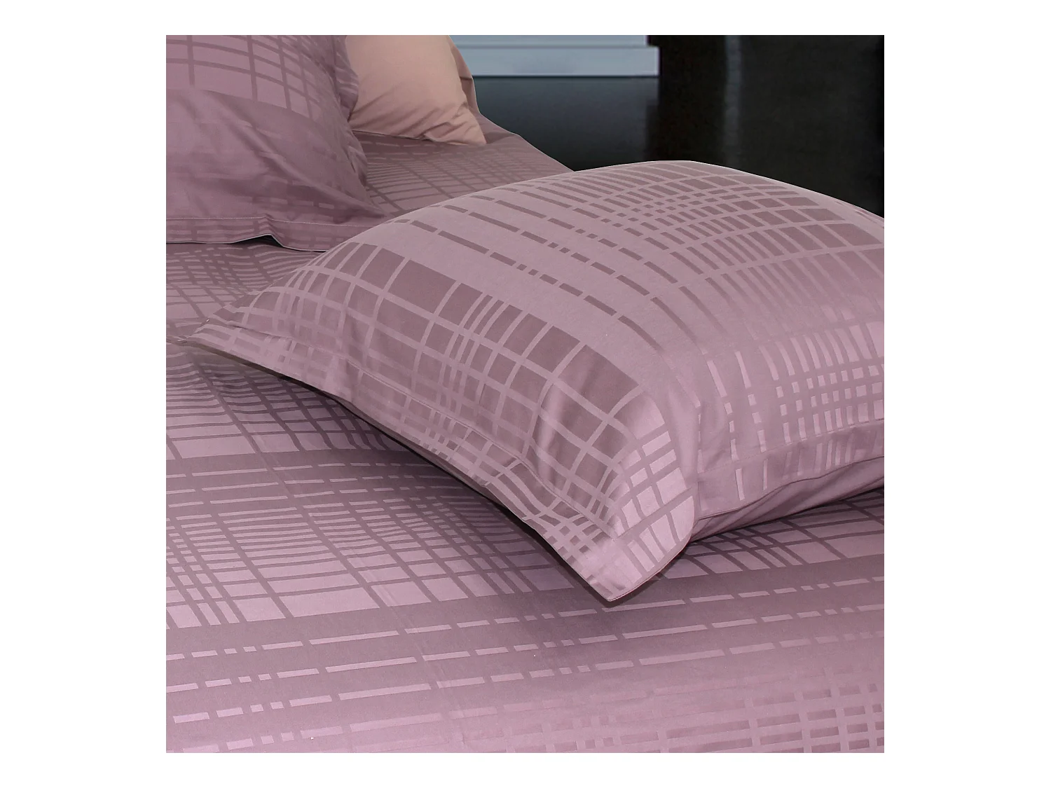 Parure de lit 240x220 cm Satin de coton PIGALLE Violet