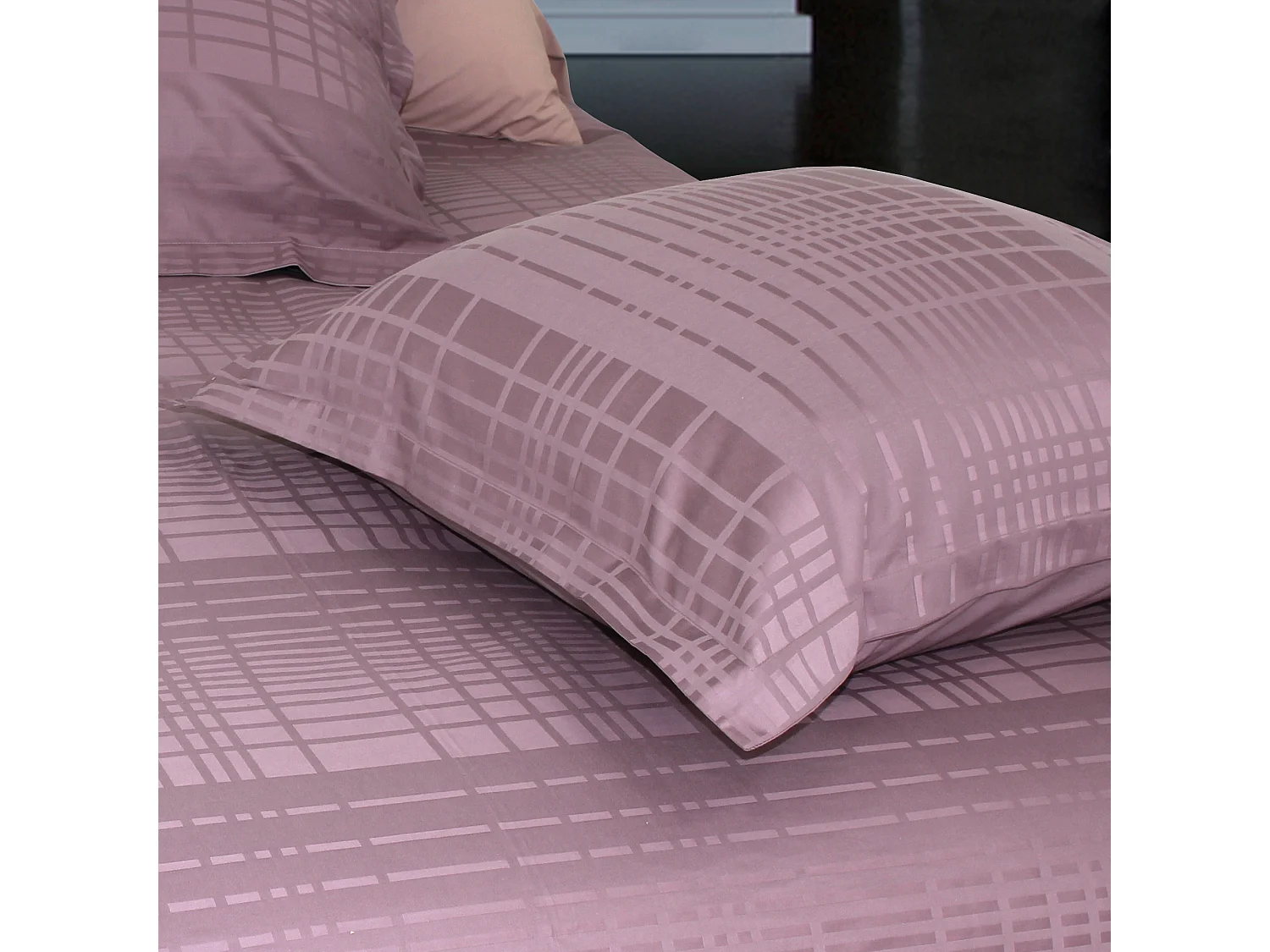 Parure de lit 240x220 cm Satin de coton PIGALLE Violet