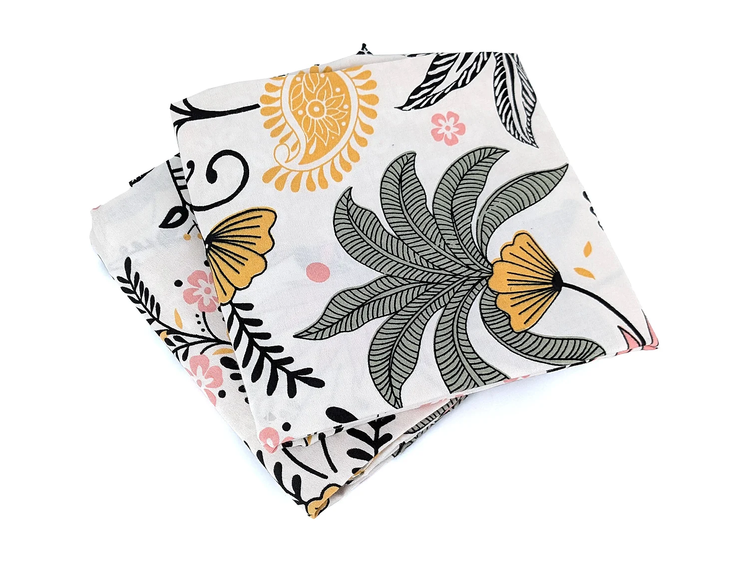 Parure de lit 240x220 cm Satin de coton WAYAN Vert 3 pièces