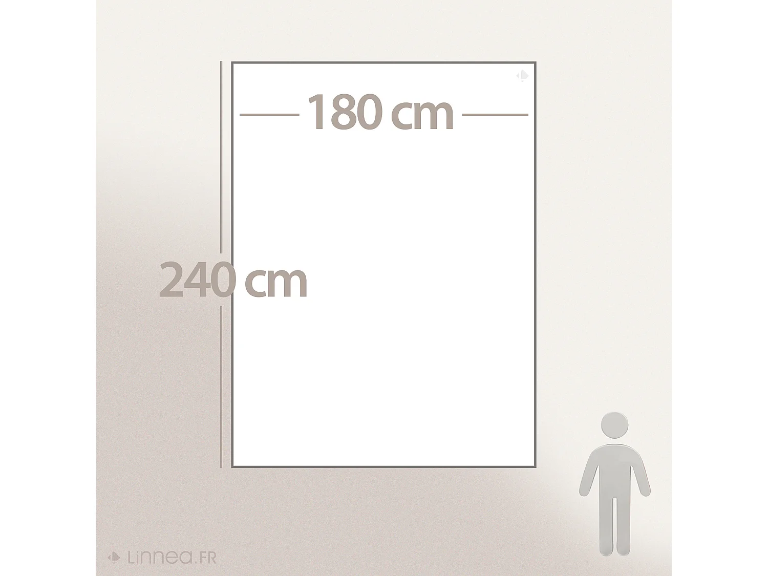 Couverture pure laine vierge Woolmark 500g/m² VOLTA 180x240 cm Blanc Naturel