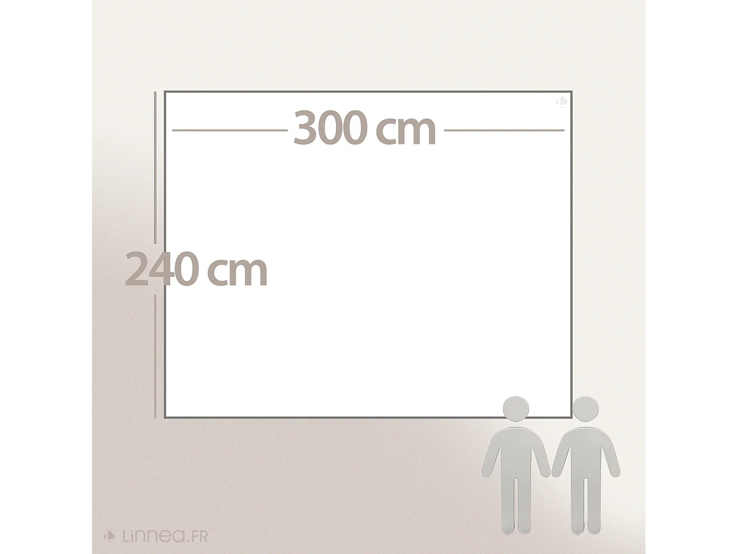 Couverture pure laine vierge Woolmark 500g/m² VOLTA 240x300 cm Blanc Naturel