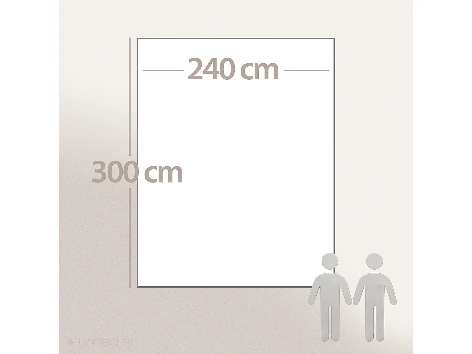 Couverture pure laine vierge Woolmark 500g/m² VOLTA 240x300 cm Blanc Naturel