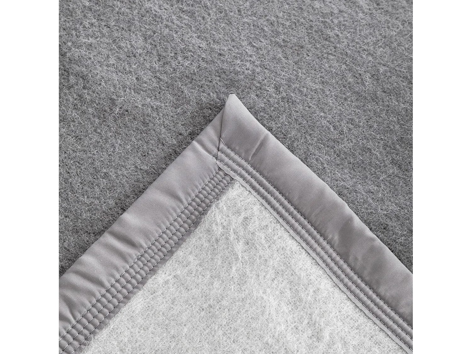 Couverture pure laine vierge Woolmark 500g/m² VOLTA 180x240 cm Gris Acier