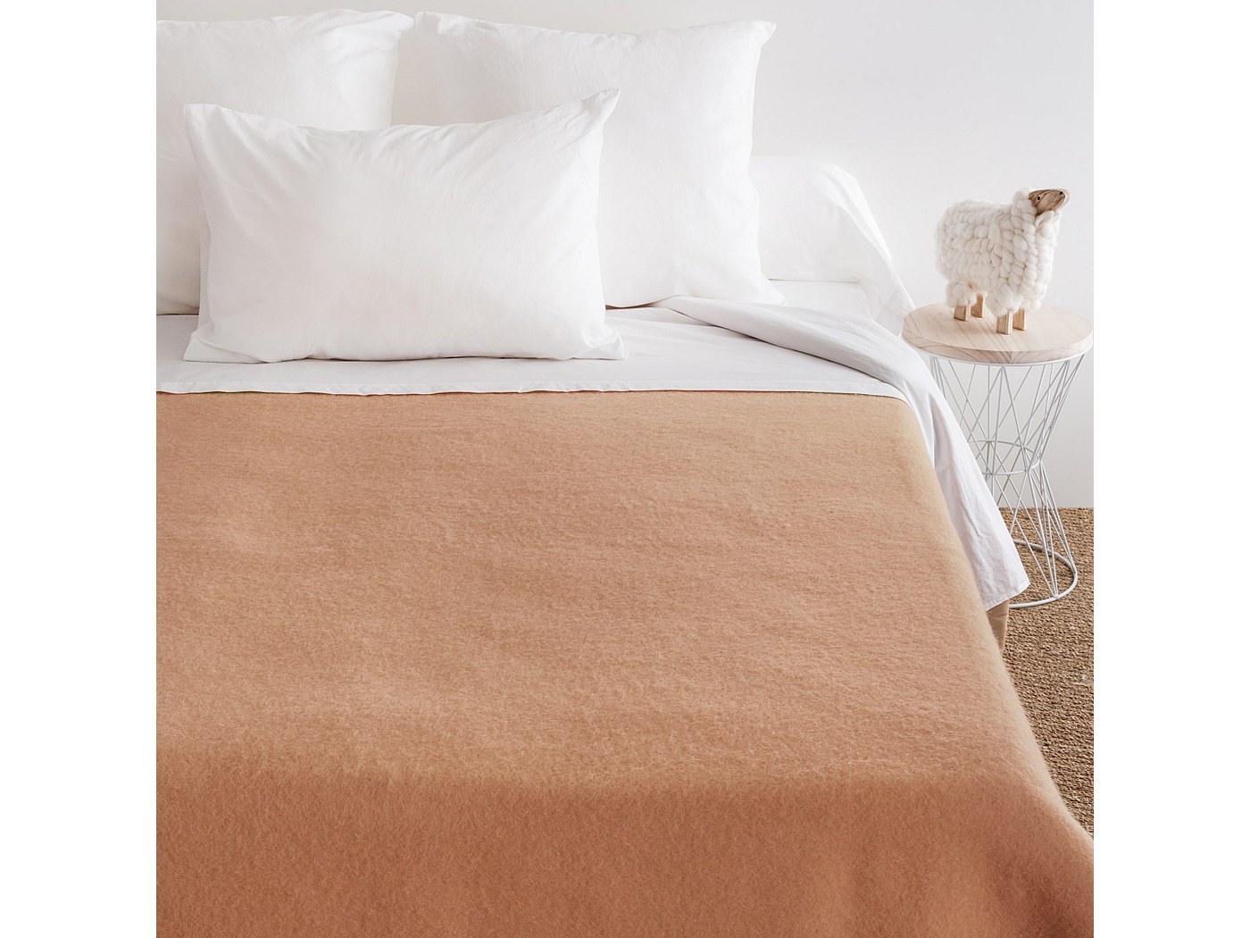 Couverture Woolmark Pure Laine Vierge – 240x260 Cm, Toison D’or