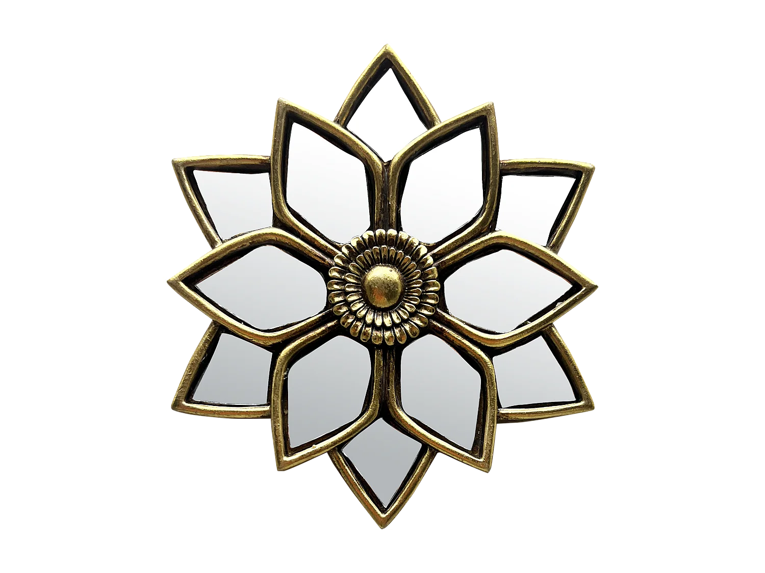 Déco murale fleur miroir 11,5x12cm