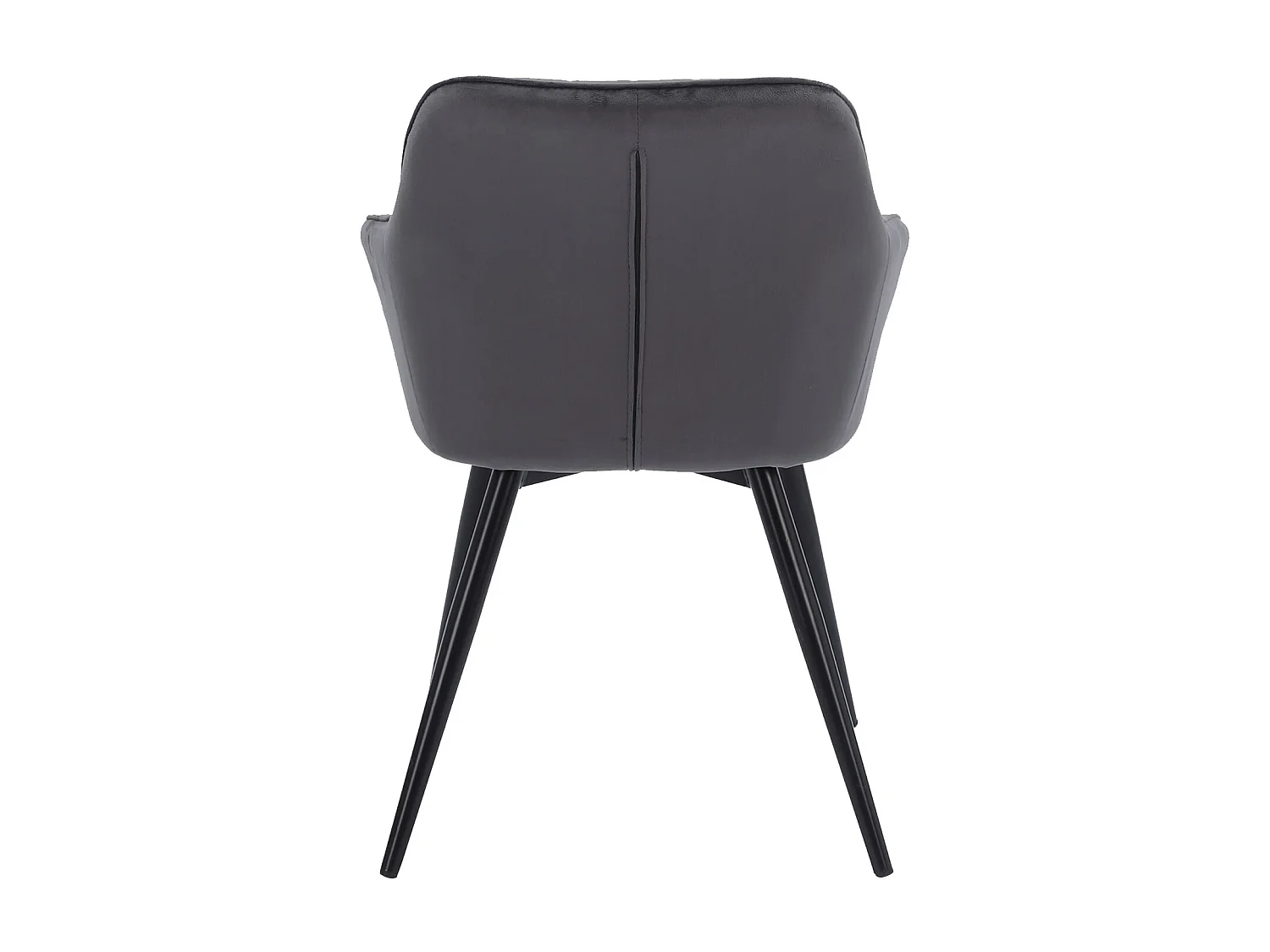 Chaise en velours BERTILLE grise