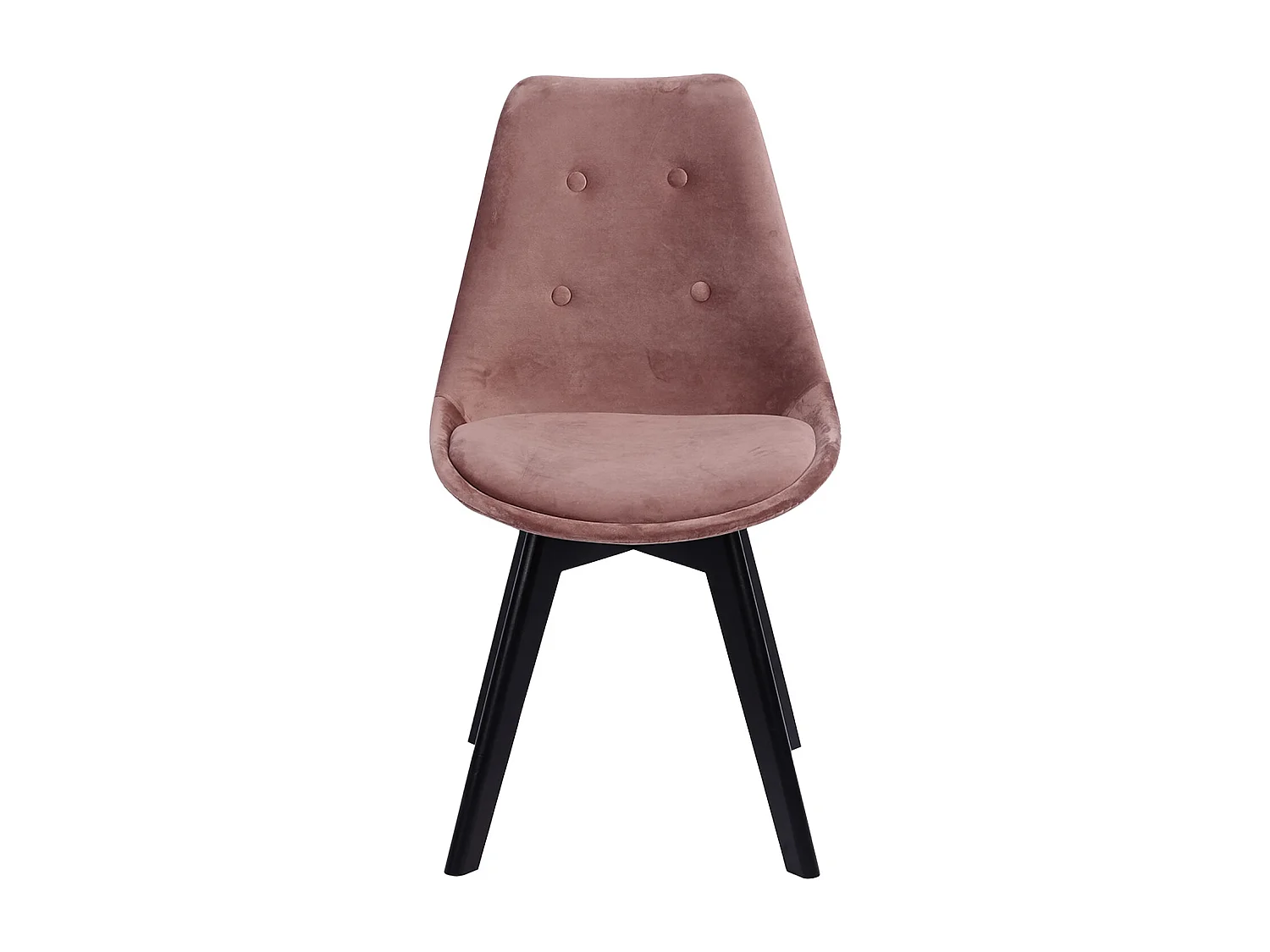 Lot de 2 chaises en velours NORA roses avec coussin