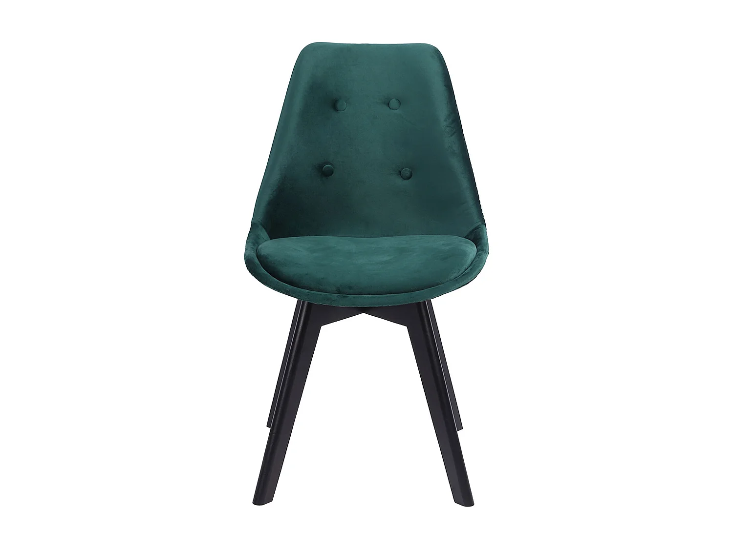 Set di 2 sedie in velluto verde NORA con cuscino - HAPPY GARDEN