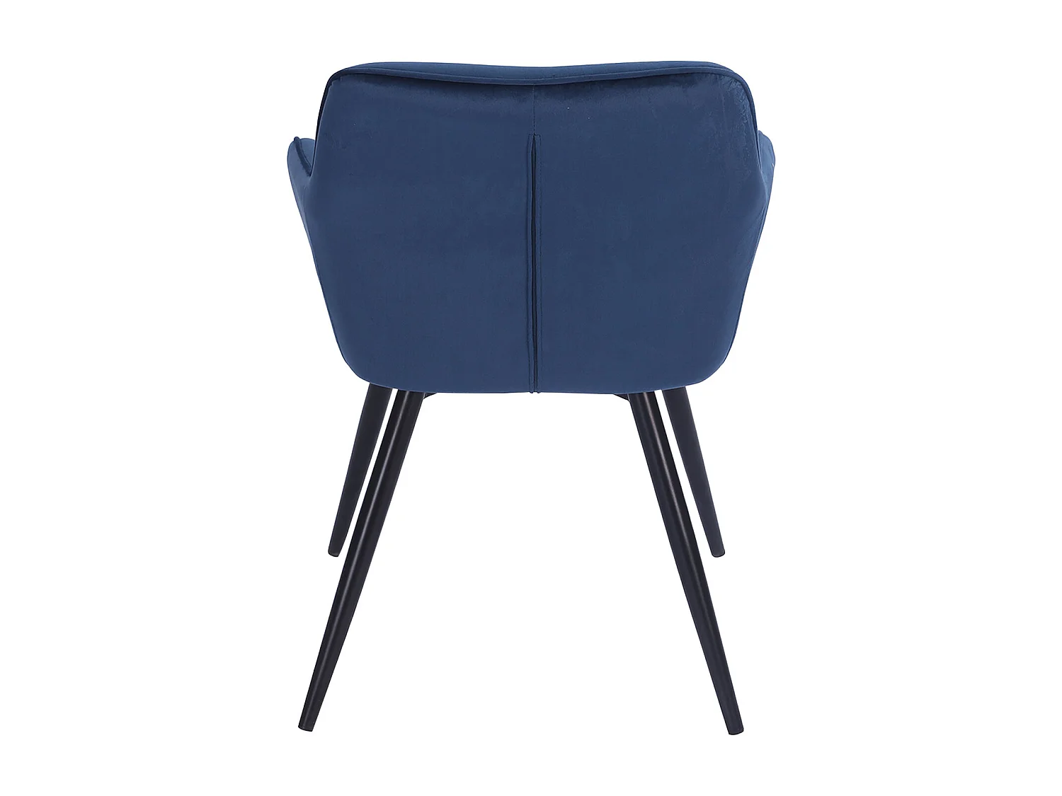 Chaise vintage GISELE velours bleu