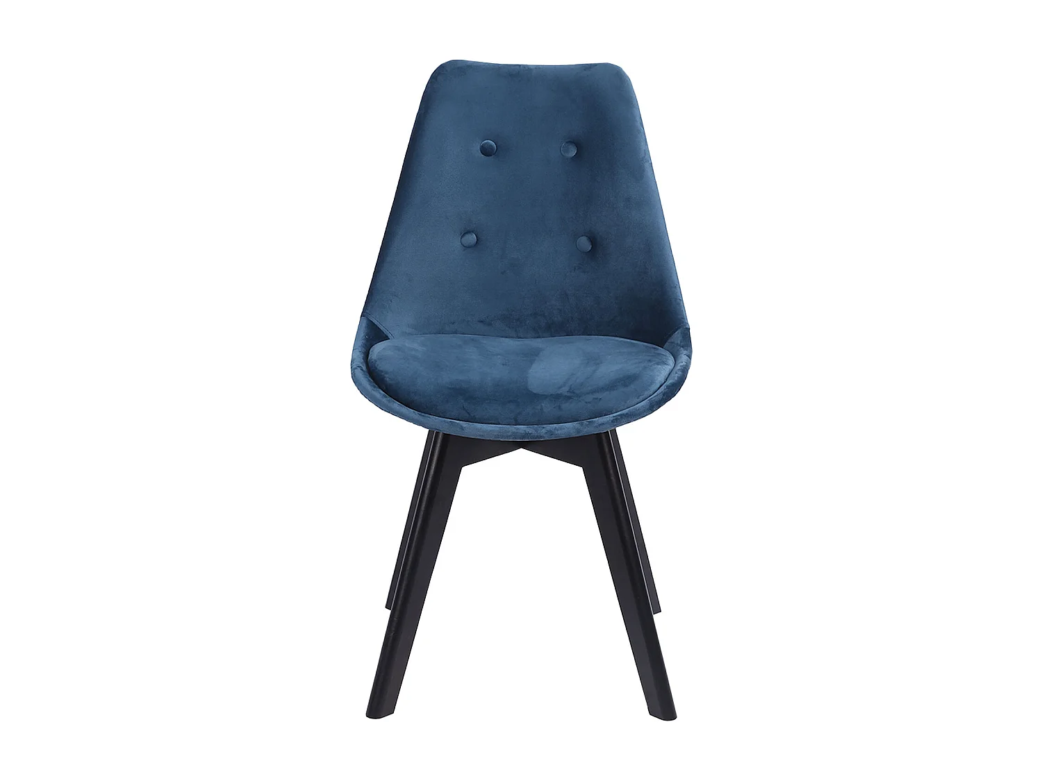 Set di 2 sedie NORA in velluto blu con cuscino - HAPPY GARDEN