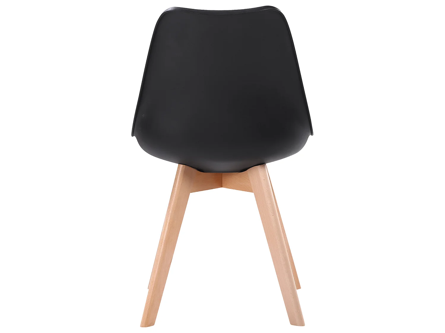 Set van 2 zwarte NORA Scandinavische stoelen met kussen