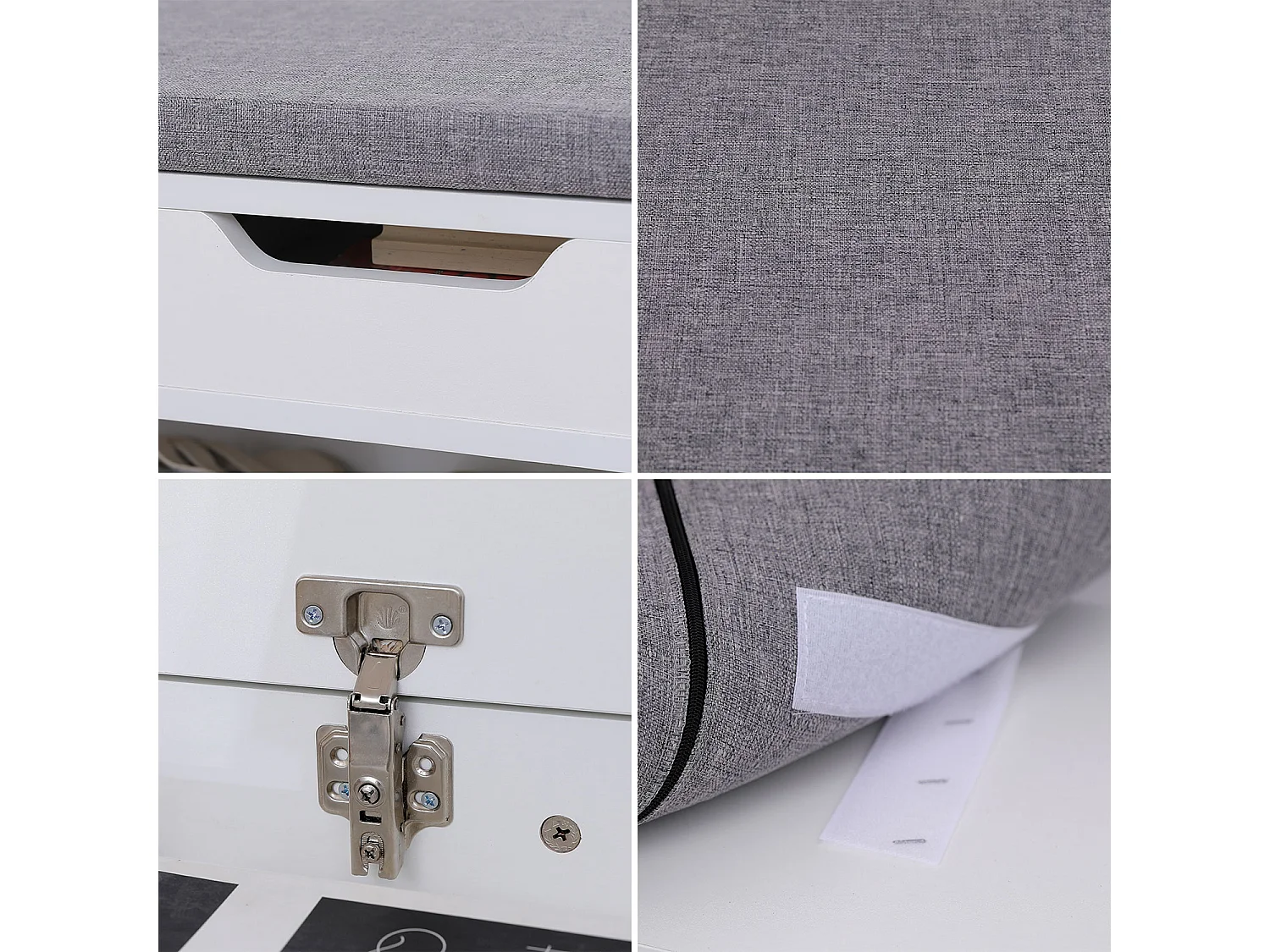 ALAN schoenenkast met drie vakken en witte doos