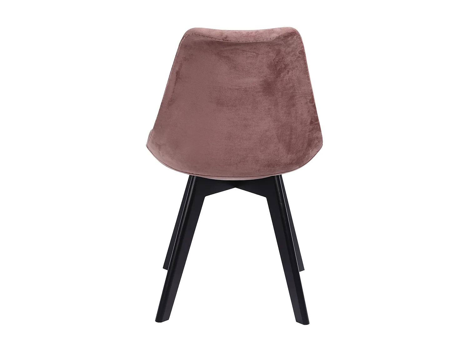 Lot de 4 chaises en velours NORA roses avec coussin