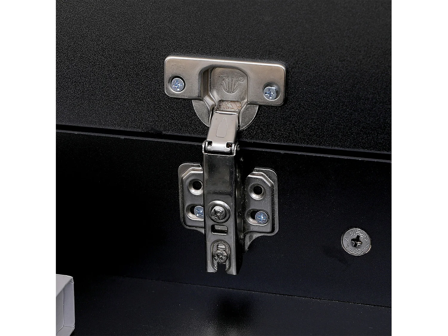 Meuble à chaussures trois casiers avec coffre noir ALAN