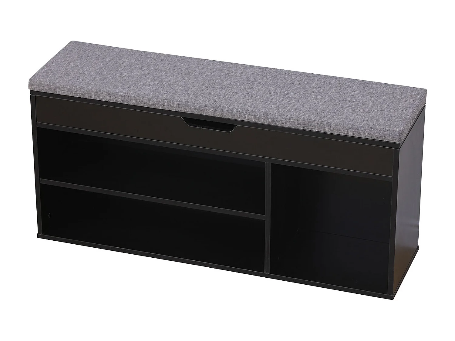 Zapatero negro ALAN con tres compartimentos - HAPPY GARDEN