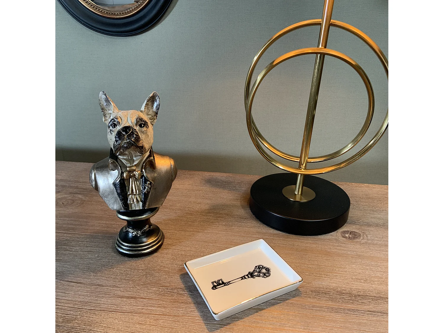 Statue buste chien 12.5x11x20.5cm