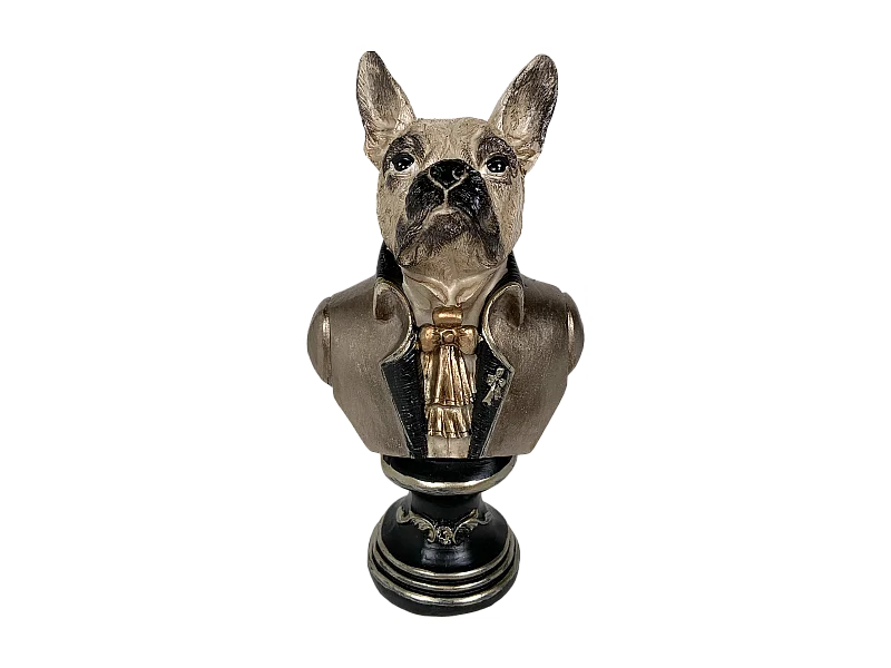 Statue buste chien 12.5x11x20.5cm