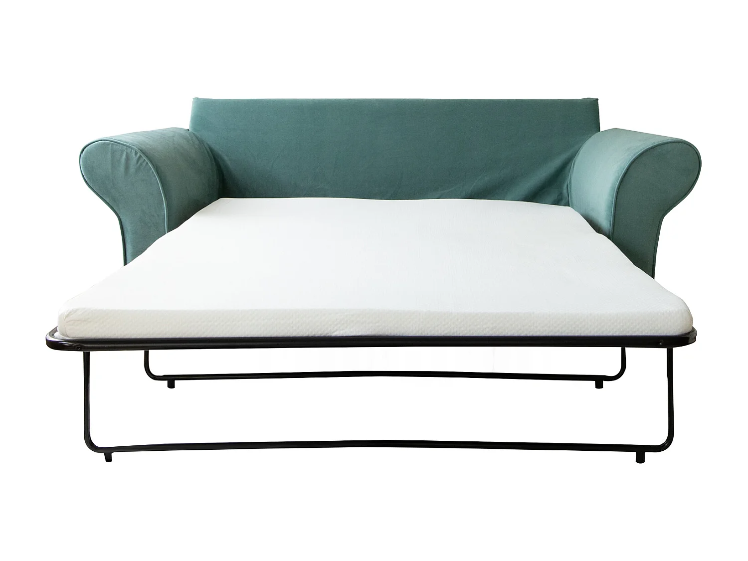 Canapé 3 places convertible en velours vert eucalyptus OSCAR