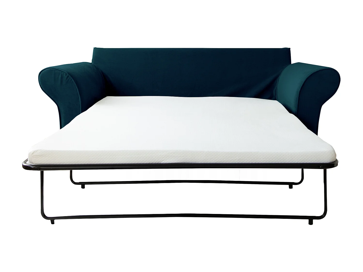 Canapé 3 places convertible en velours bleu navy OSCAR