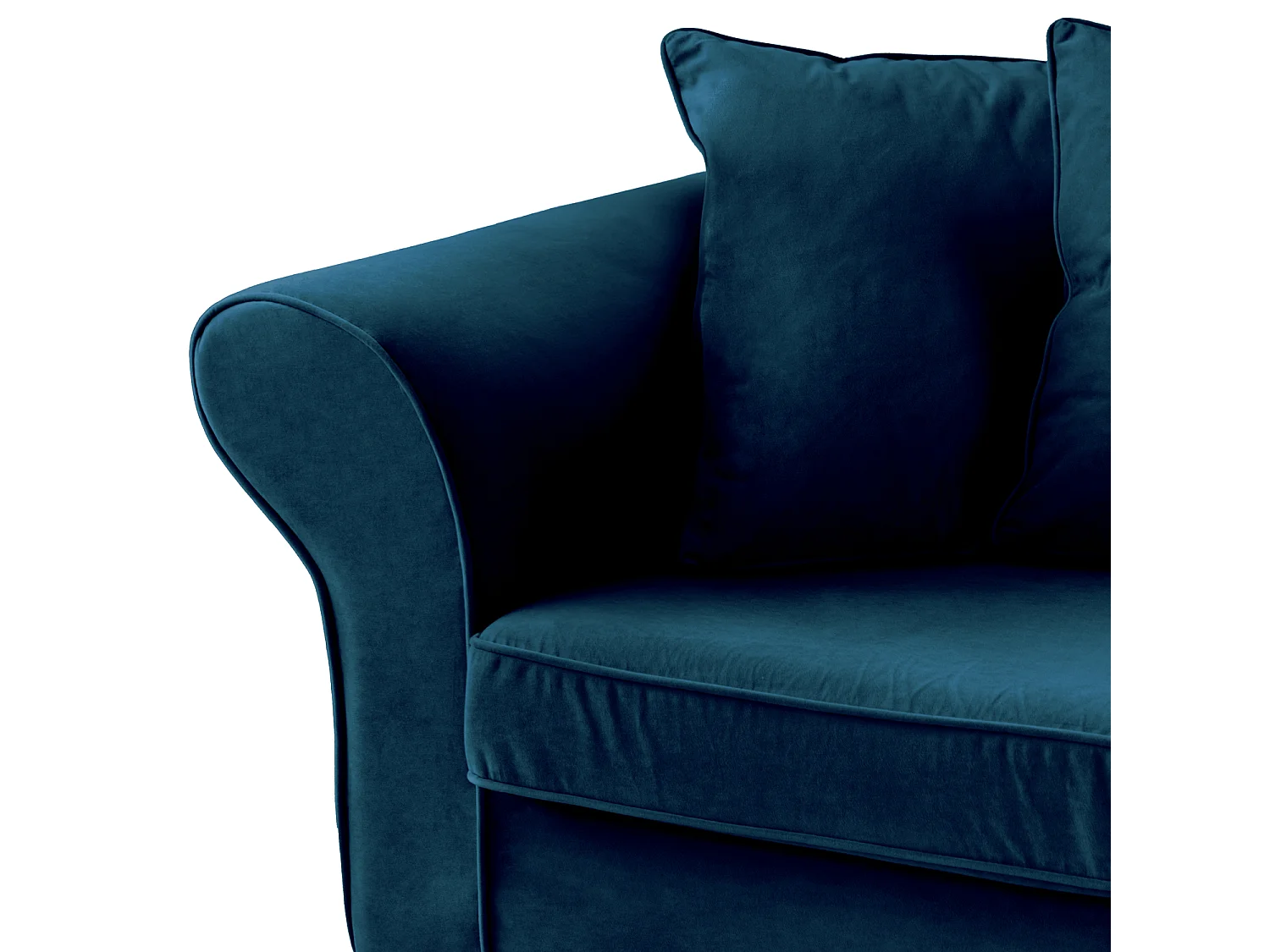 Canapé 3 places convertible en velours bleu navy OSCAR