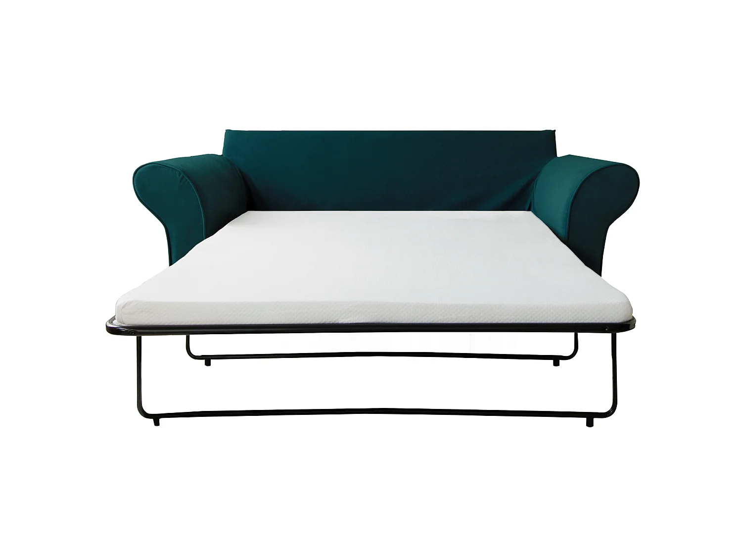 Canapé convertible 3 places en velours vert émeraude OSCAR