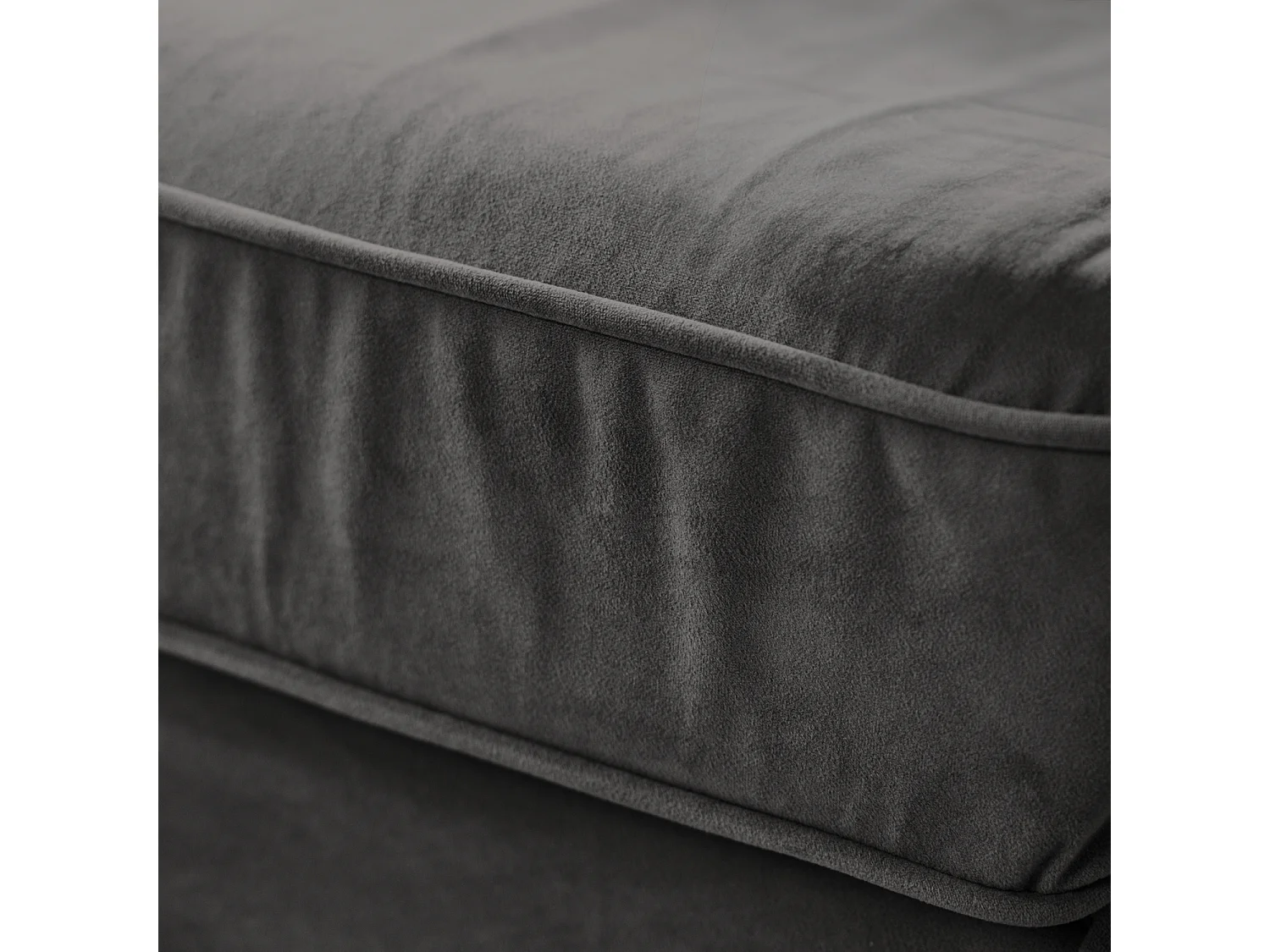 Canapé 3 places convertible en velours gris OSCAR